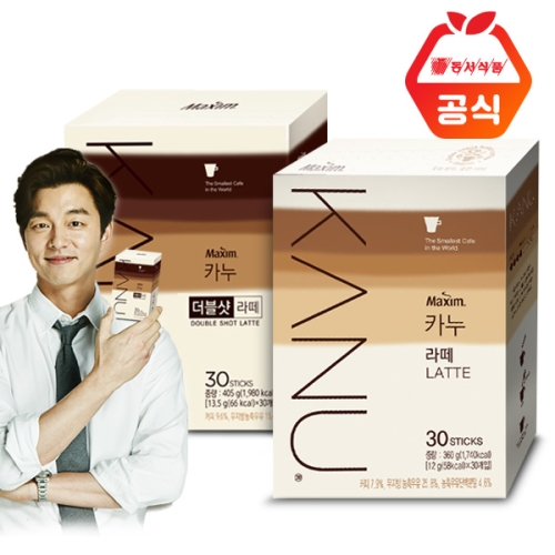 동서식품 맥심 카누 라떼 라떼 30T+더블샷 30T 60개입