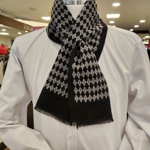 바찌 남성용 부드럽고 따뜻한 양면 무늬 쁘띠 머플러 VM1M4BS108 KO