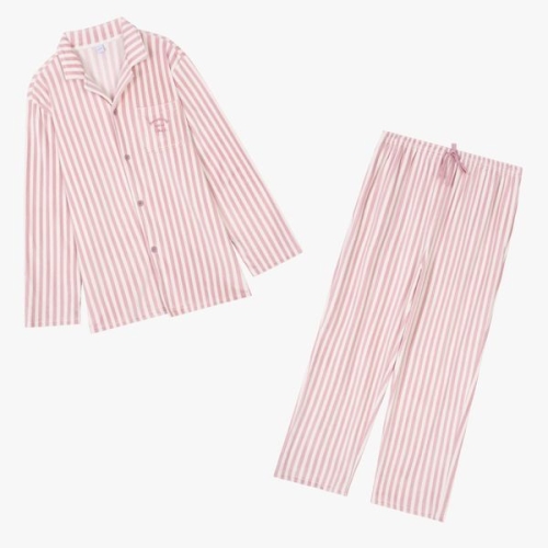 애니바디 공용 밍크스판 스트라이프 9부 파자마 ANJS23N61