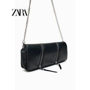 자라 신상 겨울 여성 가방 블랙 멀티 지퍼 체인 숄더 스트랩 플립 크로스백 6410210 800