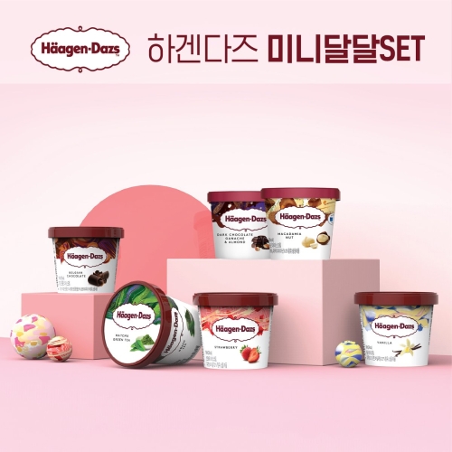 하겐다즈 아이스크림 미니달달세트 다크초코가나슈X3_마카다미아넛X3 녹차X3 - 에누리 가격비교