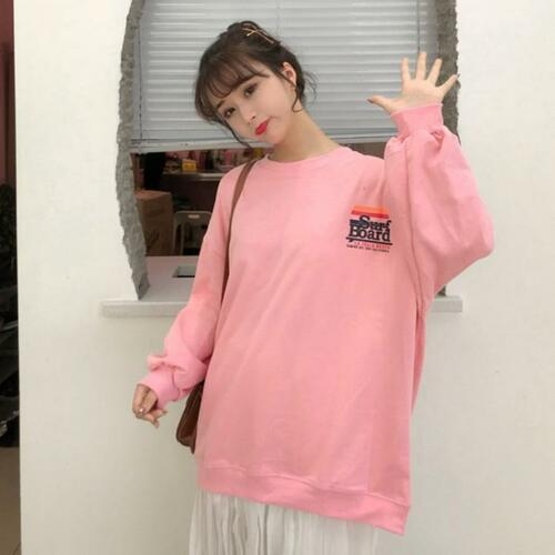 난닝구 데코 여성 서핑 프린팅 맨투맨 티셔츠 210323