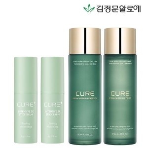 김정문알로에 큐어 수딩 토너 2개+에멀젼 2개