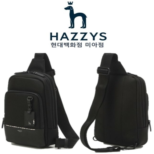 헤지스 블랙 라인배색 슬링백_HJBA0E063BK