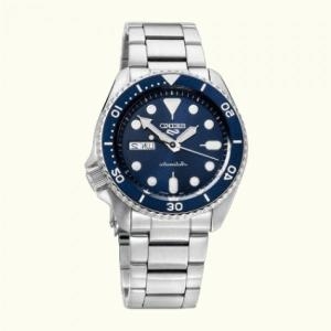 세이코 SKX007 소가죽 5 SRPD51K1 SRPD79K1 실버 시계 밴드 모드 부품에 대한 곡선 엔드 링크가있는 스테인레스 스