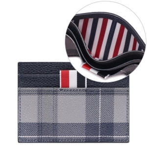 톰브라운 남성 타탄 프린트 페블 그레인 카드지갑 MAW020L_L0001_035_22F