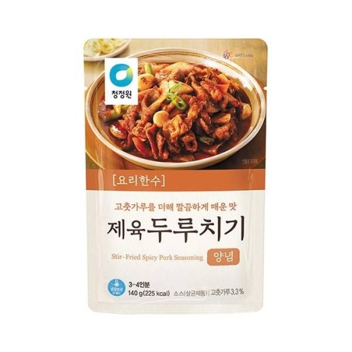 청정원 저녁메뉴추천 요리한수 제육 두루치기 양념 3-4인분 맛있는 만능소스 점심 자취음식 가정간편식 140g 6개