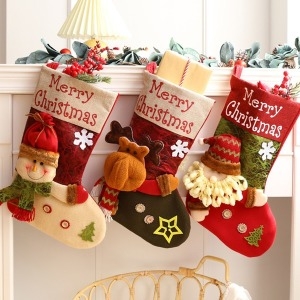 대형 크리스마스 양말 선물 주머니 OCR-SCK 산타 눈사람 루돌프 인테리어소품 이미지 101648082