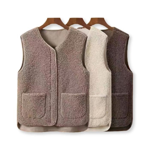 셀러허브 여성 이거찜 최고급 양털조끼 뽀글이 양털플리스조끼