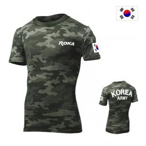 셀러허브 군헌터 쿨론 ROKA KOREA 카키 멀티캠 반팔 티셔츠 S11562945