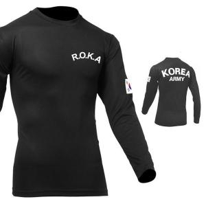 셀러허브 군헌터 쿨드라이 ROKA 로카 검정 긴팔 군대 티셔츠 S11574075