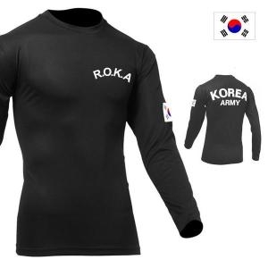셀러허브 군헌터 쿨론 ROKA 로카 검정 긴팔 군인 군대 티셔츠 S11569414