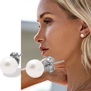 미사키  모나코QCRESTUDS9진주귀걸이9mm 진주귀걸이 양식진주귀걸이 스터드귀걸이 여자친구선물 귀걸이