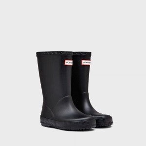 헌터 키즈 퍼스트 클래식 레인부츠 블랙 (KFT5094RMABLK)