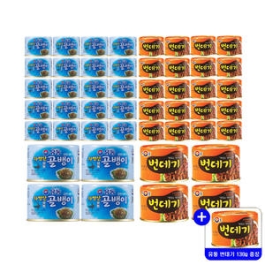 유성물산교역 유동 자연산골뱅이 140g 24개 + 번데기 130g 24개