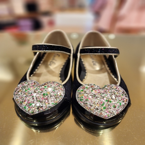 프렌치캣 BK 벨벳 하트 구두Q36DG3031