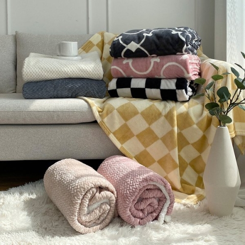한스갤러리 오슬로 극세사 담요 무릎 쇼파 블랭킷 대형 차박 캠핑용 겨울 이불 담요