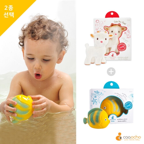 카오쵸 신생아완구_치발기_목욕놀이_2종SET