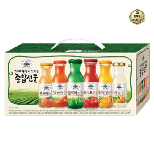 웅진식품 가야농장 주스 6종 종합선물세트