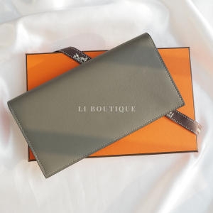 에르메스 시티즌 트윌 남성 장지갑 지퍼 그리스메이어 H085113CKAD