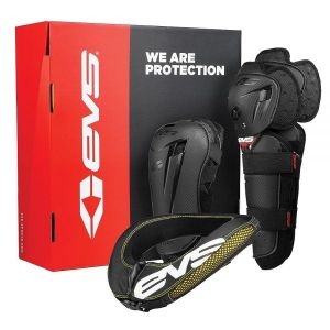 EVS  Sports Slam Combo 옵션 엘보 무릎 및 R2 레이스 칼라 블랙 성인 430363
