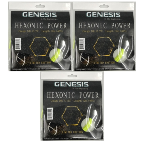제네시스  hexonic 테니스 스트링 12m 3개 헥소닉 파워 테니스 스트링