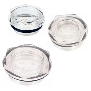 남성  플라스틱 오일 레벨 사이트 글라스 창 육각 헤드 공기 압축기 기어박스용 M16/M18/M20/M22/M24/M26/M2