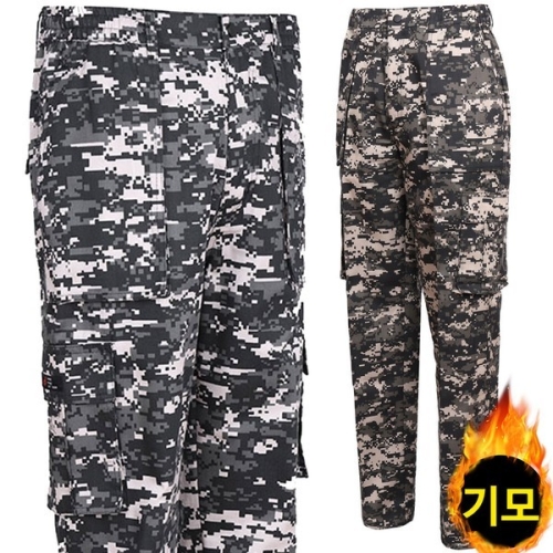 노블진 윈드얼룩기모건빵 솜 전술 남성 방한바지 밀리터리 건빵 겨울 기모 온장고바지 빅사이즈