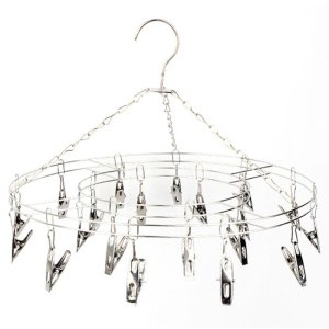 스텐레스  빨래집게 건조대 원형20P 미니모빌형 양말 속옷