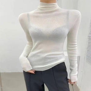 홀릭 HSC022 여자 목폴라 니트 목티 반목 티셔츠