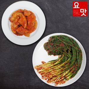 푸드앰프  요맛김치 감칠맛이 풍부한 전라도 파김치1kg + 석박지1kg