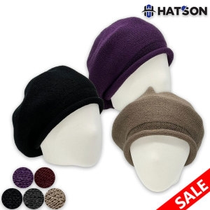 햇츠온 여성 피에르가르뎅 겨울 베이직 베레모 모자 C33-401