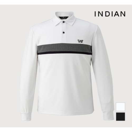 인디안 절개 카라형 티셔츠_MIGALXW9311