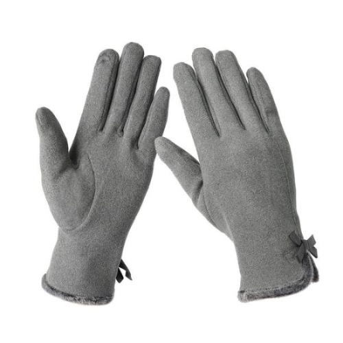 체리쉬 리본 터치 장갑 그레이 스마트 여자 보온장갑 33661338