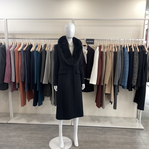 케이엘 KL 모앙고라 아이보리 슬림 롱코트 HC23NLO1O0 66