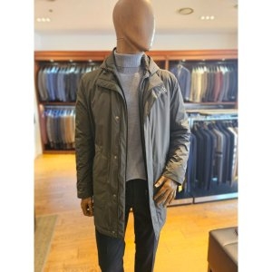 꼬르넬리아니 카키 솔리드 폴리 디테쳐블 후디 점퍼 CR9OTHS06