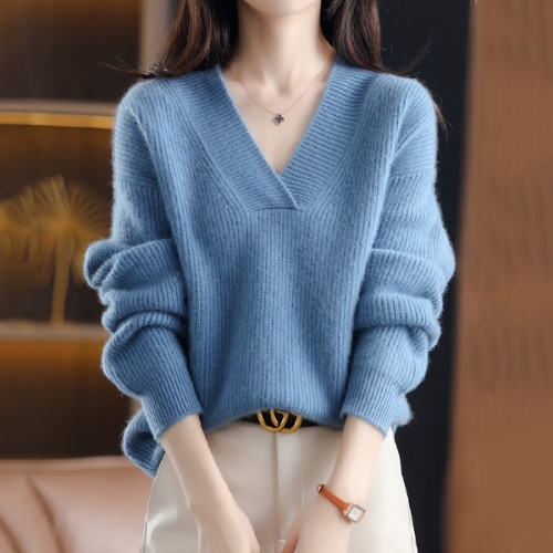 리블리크 하몬 브이넥 니트_RC4LK018