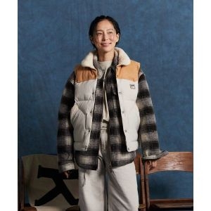 코닥 트립 체크 패딩 셔켓 BROWN TRIP SHACKET 275784