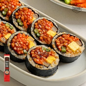다신샵  탄수화물 걱정없는 가벼운 곤약 현미김밥 매콤오징어어묵 김밥 10개 / 냉동보관 전자레인지 3분