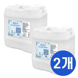 크로바 초순수 3차 살균 정제수 19L x2 반도체 UV살균 지게차배터리 가습기 멸균증류수 의료용 산업용