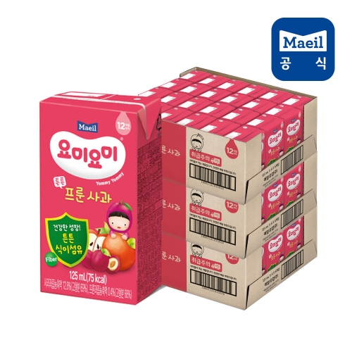 매일유업 요미요미 튼튼주스 프룬사과 125ml
