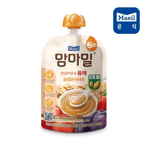 매일유업 맘마밀 퓨레 오트밀과 사과프룬 100g