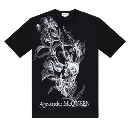 알렉산더맥퀸 12주년 여성 그래픽 반팔 티셔츠 634224 QZABT 0901
