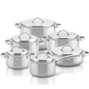 퀸센스  아르테 통5중스텐냄비세트6종/편18양162024전24곰28