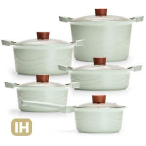키친아트  홈앤 세라믹 IH 냄비 5종 (편수18+양수20,24+전골24+곰솥26)