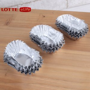 롯데  베이킹컵 타원형 90P 머핀컵 컵케익 베이킹컵 쿠킹컵 은박컵 빵틀 머핀틀 종이호일 홈베이킹컵