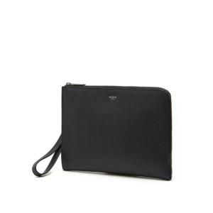 헤지스 클러치백 액세서리 TD케빈 블랙 소가죽 지퍼형_HJHO4E625BK