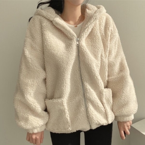 오엠티 루즈핏 여성 뽀글이 후리스 집업 플리스 자켓 L XL OFS-FLJCK7 2컬러