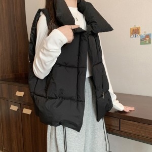 나야홍 빅사이즈 312 사선패딩하이넥패딩조끼 DLKJ847