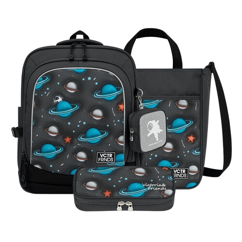 빅토리아앤프렌즈 초등학생 경량 책가방2종 얼쓰 글리터 스퀘어 스페이스 GSQSPC2S / V24B01-SPCE-2SET